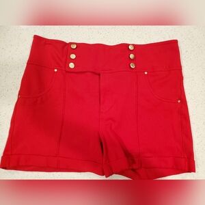 Cavalini Red High-Waist Women's Shorts